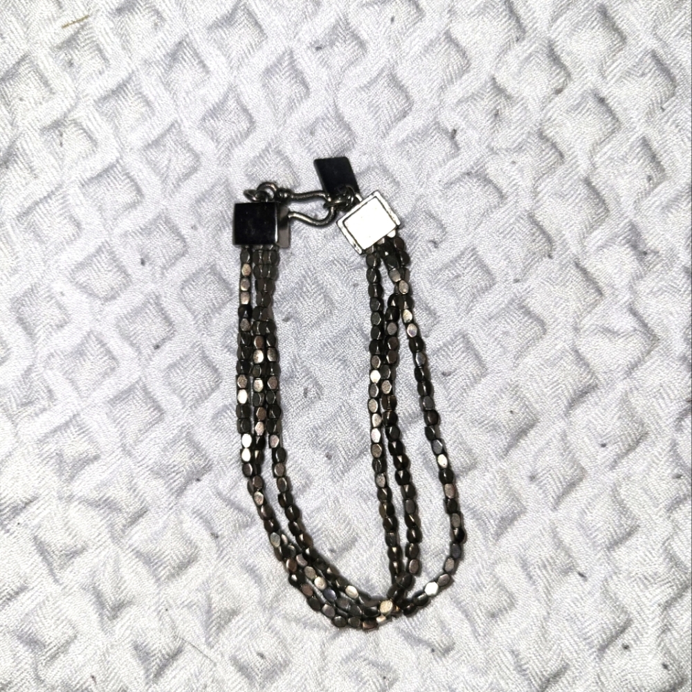Graphite 3 Strand Bracelet